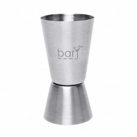 Bary3 BarY3 1.5 oz Silver Stainless Steel Double Jigger BAR-0762